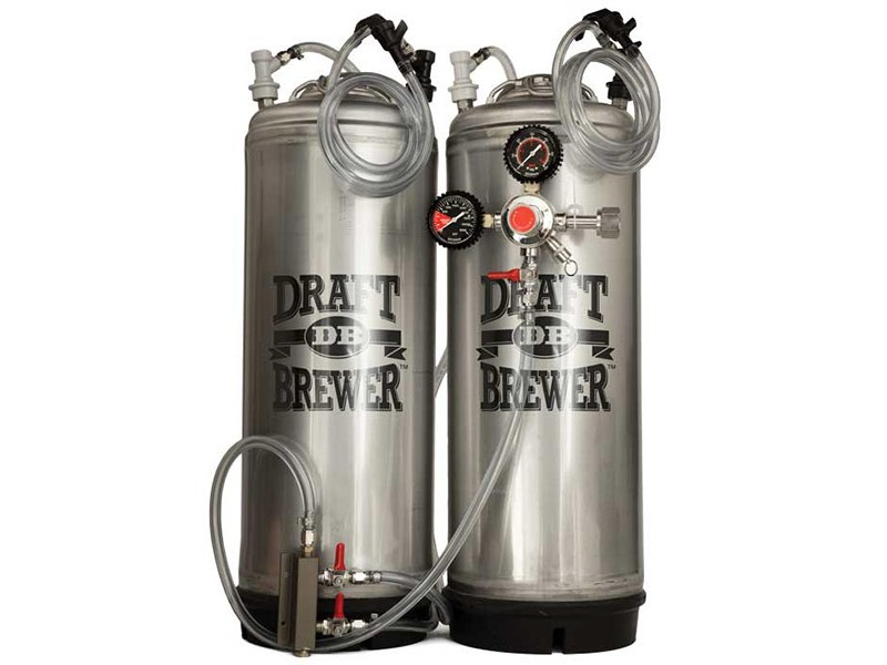 Draft Brewer Dual Keg System w/ 2-Way CO2 Distributor