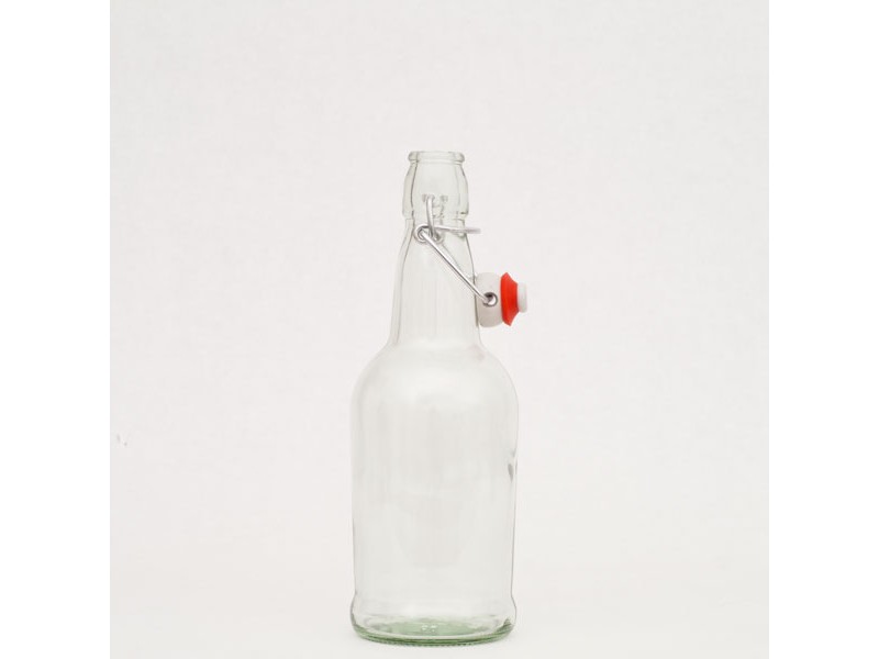EZ Cap Bottles w/ Swing Tops - 16 oz. Clear
