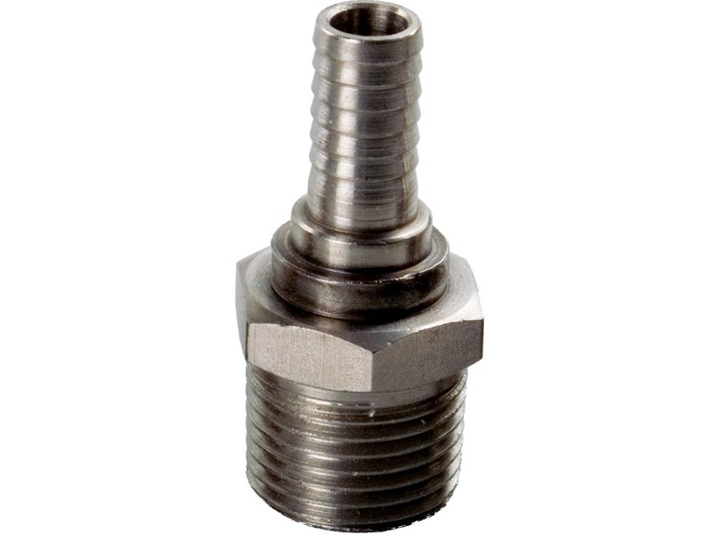 Male Stainless 1/2" NPT x 3/8" Barb
