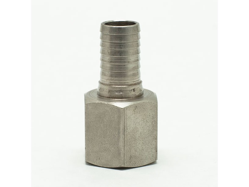 Female Stainless 1/2" NPT x 1/2" Barb