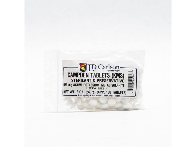 Campden Tablets of Potassium Metabisulfite