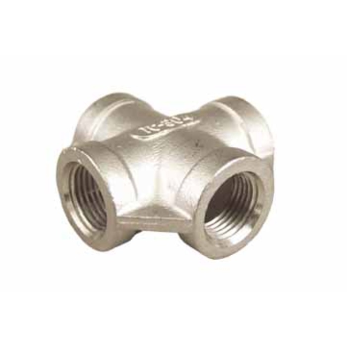 Stainless - Cross - 1/2" FPT