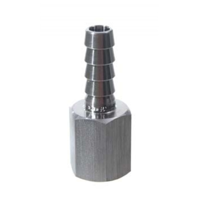Stainless- 1/8" FPT x 1/4" Barb