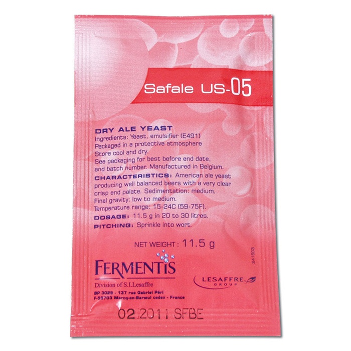 Dry Yeast - Safale US-05 (11.5 g)