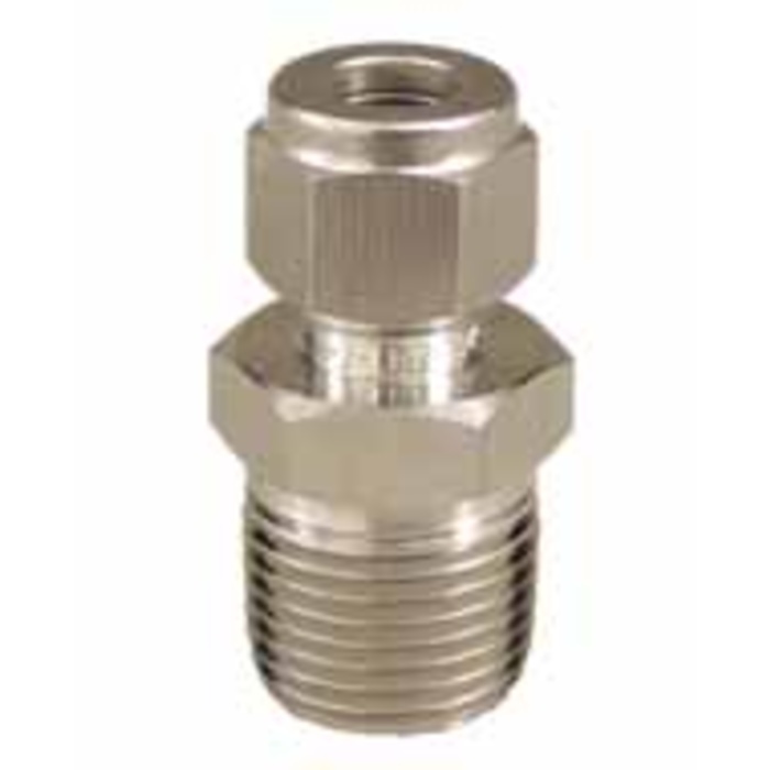 Stainless - 3/8" Comp. x 1/2" MPT