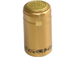 Gold/Black PVC Shrink Capsules