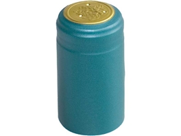 Metallic Light Blue PVC Shrink Capsules