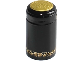 Black/Gold PVC Shrink Capsules