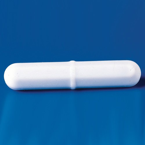 Scienceware PTFE Octagon Spinbar Magnetic Stirrer Bar, with Integral Pivot Ring, White, 1-1/2" Length, 5/16" Diameter